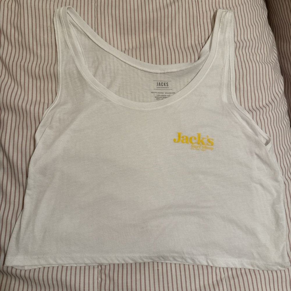 Jack by BB Dakota Cream Crop Tank Top